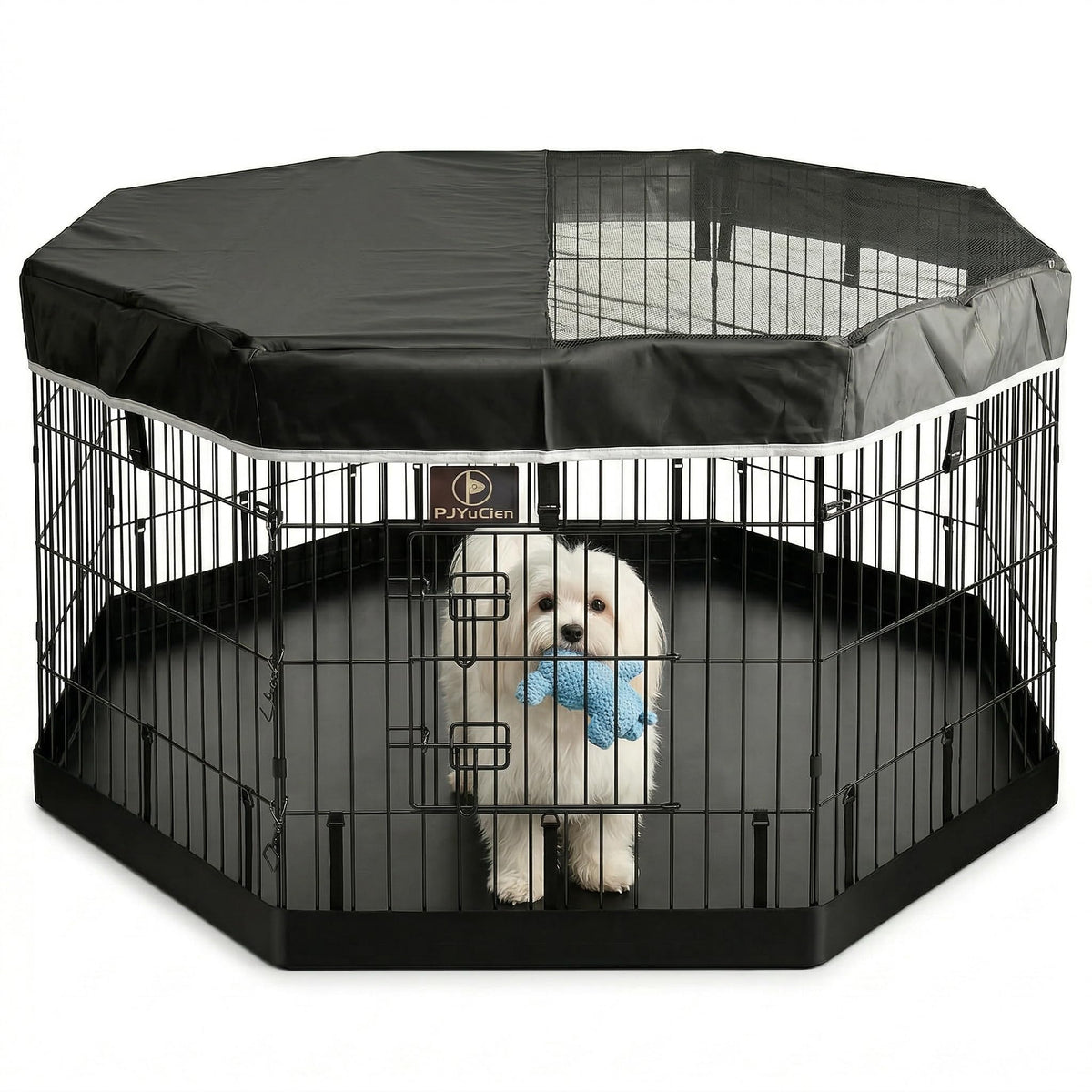 PJYuCien dog playpen top cover provides indoors supervision and outdoor shade