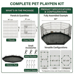 PJYuCien dog playpen waterproof bottom pad contains messes and cleans easily.