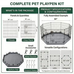 PJYuCien playpen includes ground stakes for stable outdoor setup