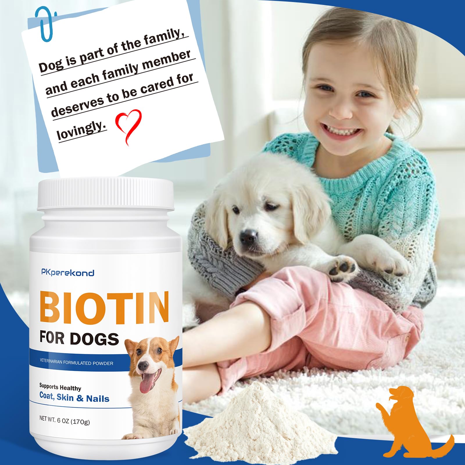 PKperekond Biotin for Dogs energy metabolism supports daily activity.