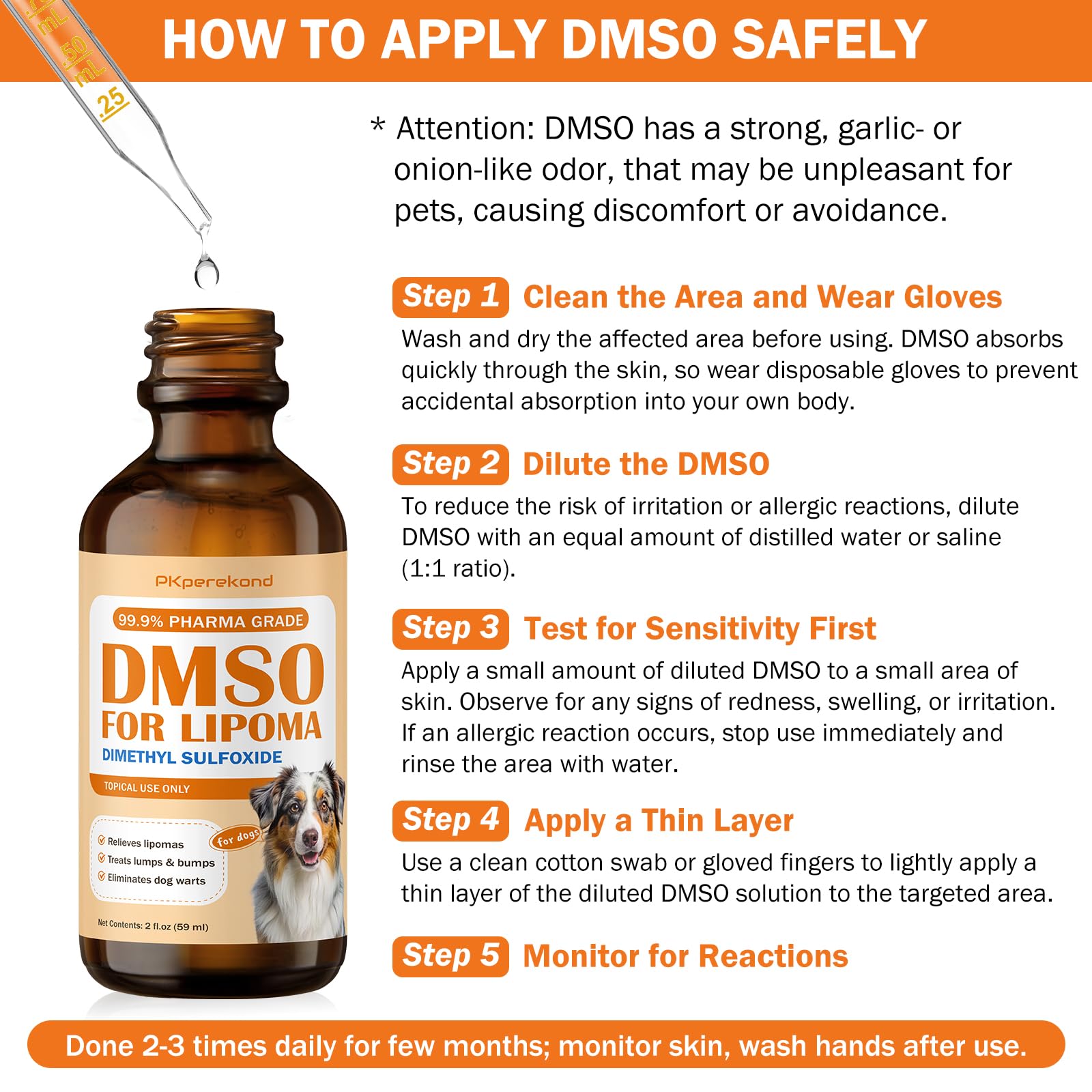 PKperekond DMSO for dogs gentle-use guidance ensures safe topical care
