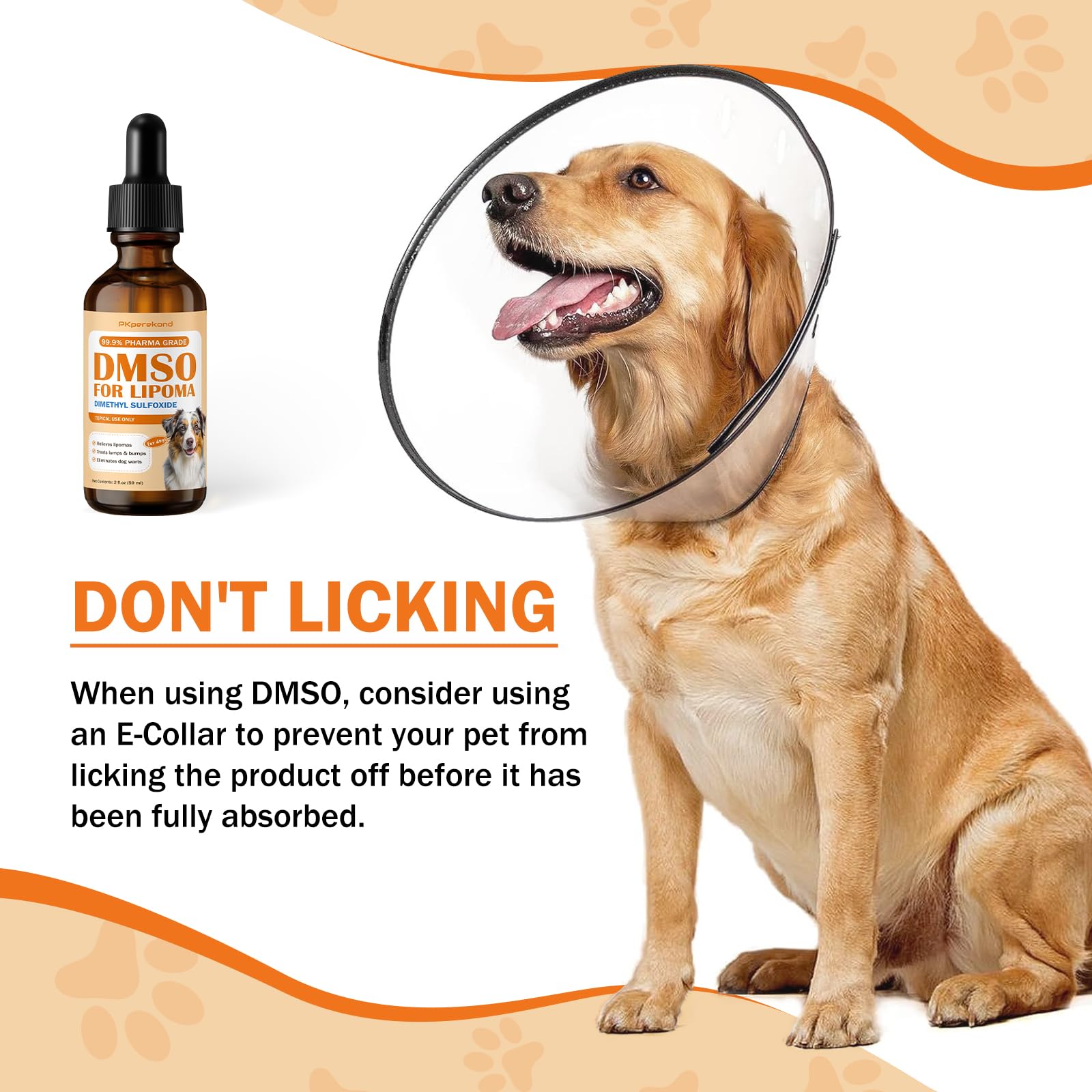 PKperekond DMSO for dogs patch-test before use checks skin compatibility