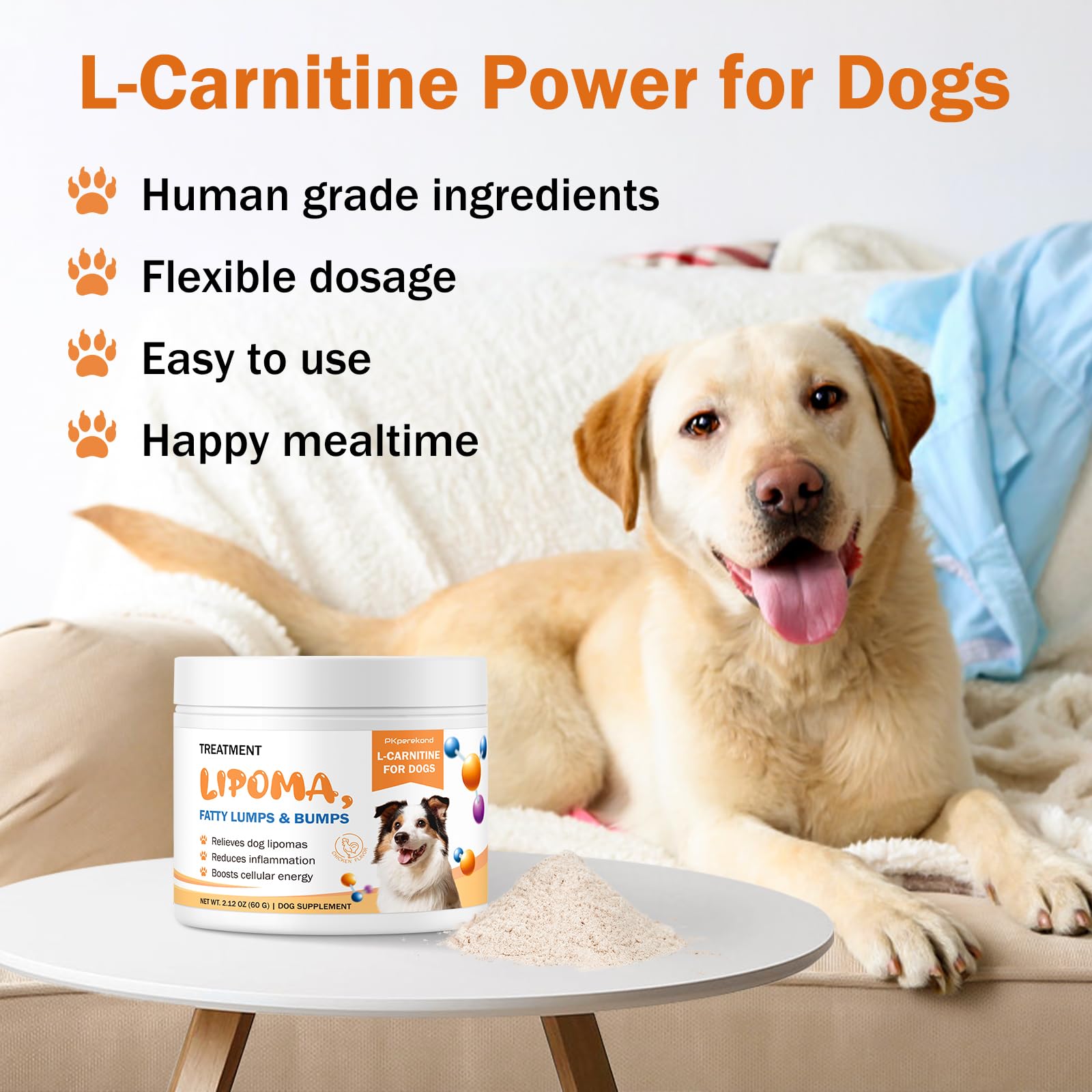 PKperekond dog supplement bottle: convenient daily choice for lean muscle support