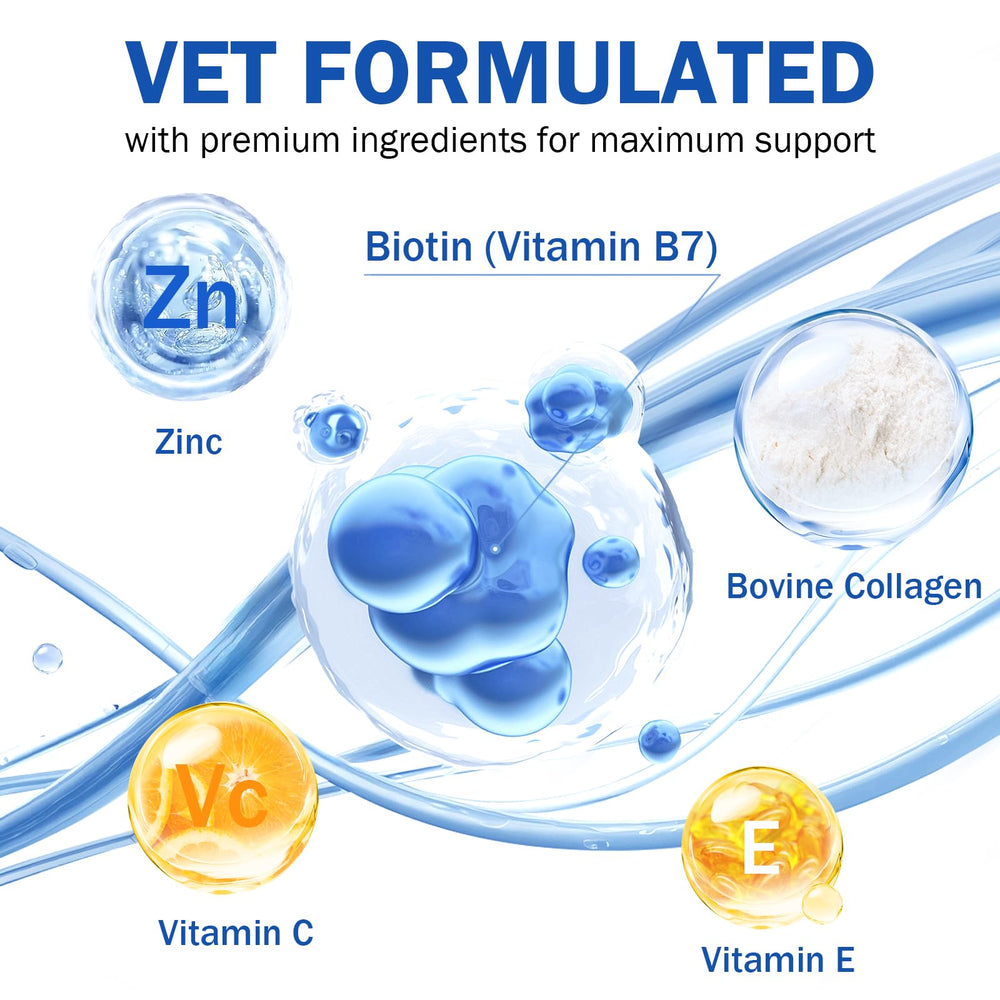 PKperekond biotin and collagen support nails and paw health