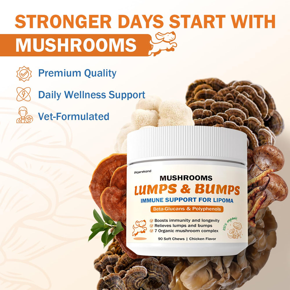 PKperekond maitake shiitake blend chews for dogs comfort and tissue health