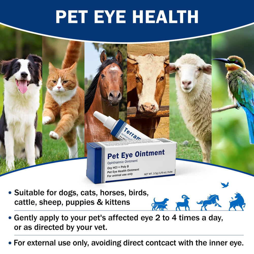 PKperekond Pet Eye Cream applying to the eye area for comfort