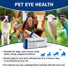 PKperekond Pet Eye Cream applying to the eye area for comfort