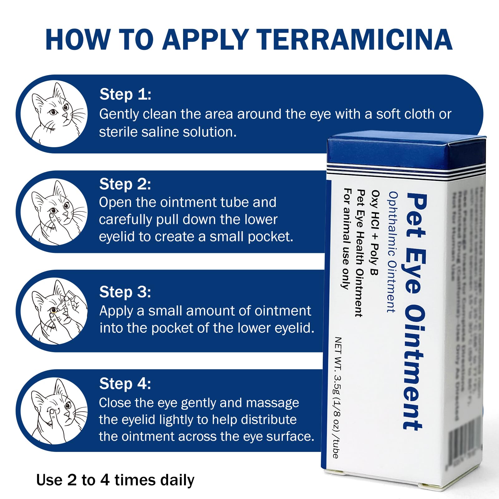 PKperekond Pet Eye Cream first-use reminder with gentle opening