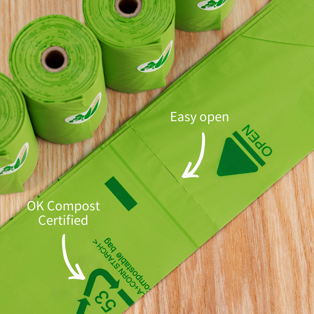 Pkpoo 20-micron leak-proof bags shown for mess control