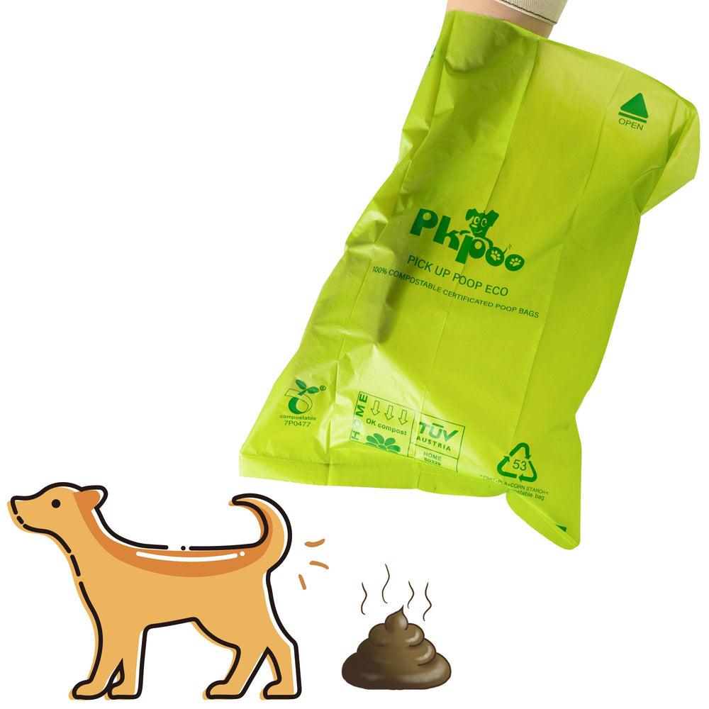 Pkpoo bags used for dog waste, diapers, and litter tasks