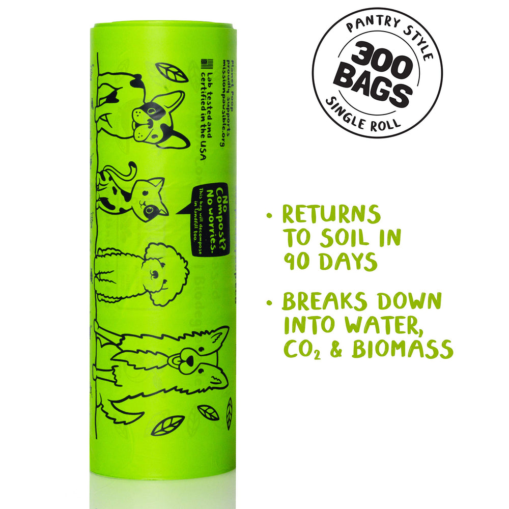 PLANET POOP 20 micron thick leakproof bags keep contents secure