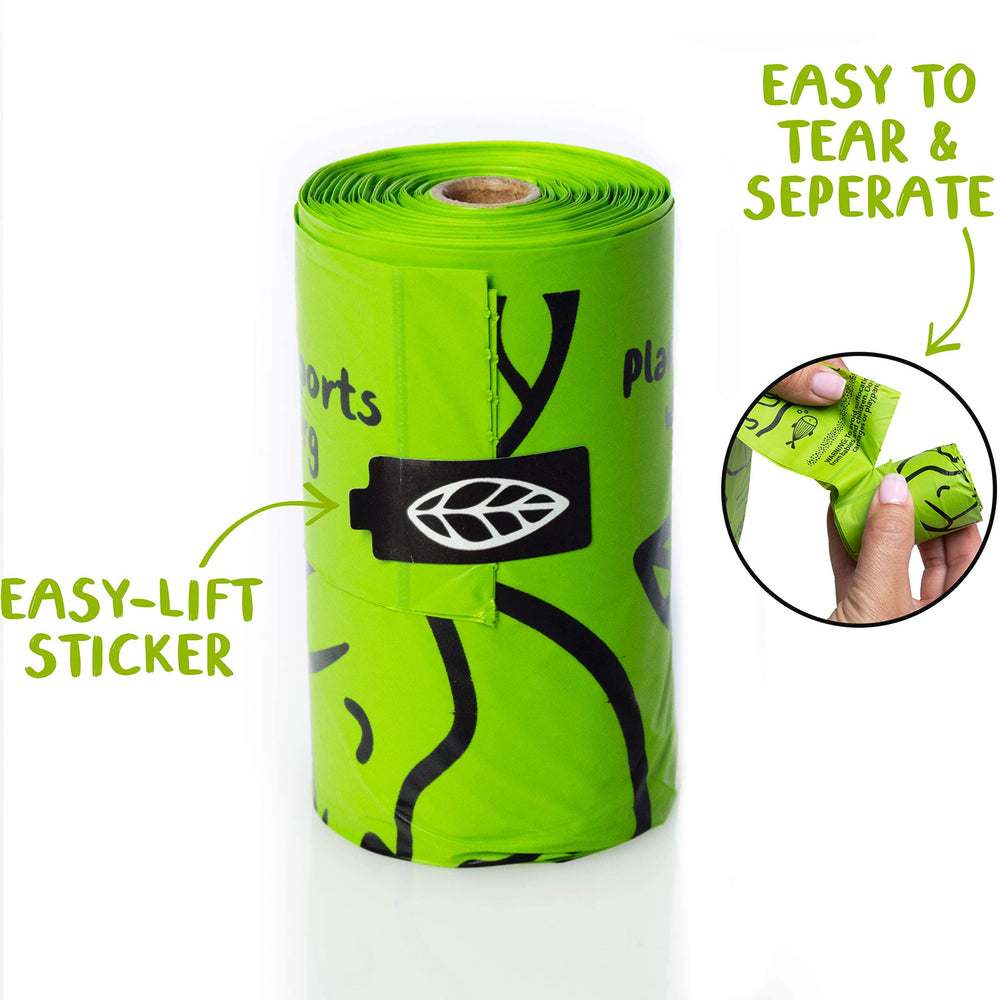 PLANET POOP 120-pack of bags ideal for daily pet waste management.