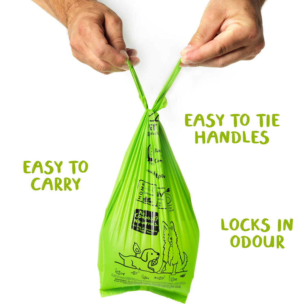 PLANET POOP certified compostable home-use bags meeting ASTM D6400 standards.