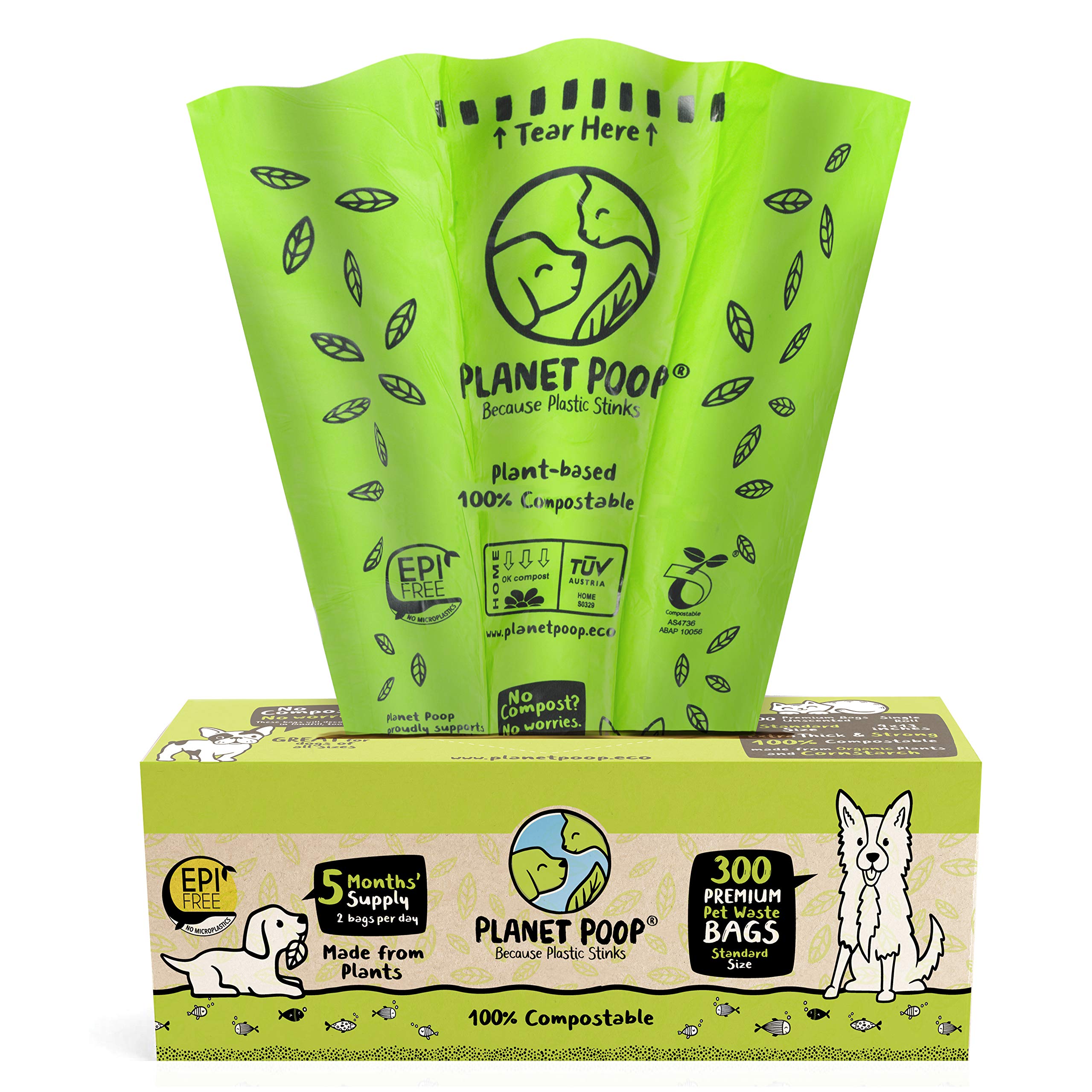 PLANET POOP large roll bags for convenient grab and go dog waste cleanup
