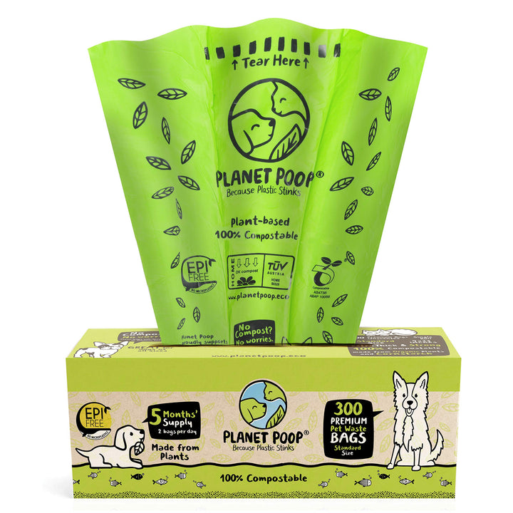PLANET POOP large roll bags for convenient grab and go dog waste cleanup