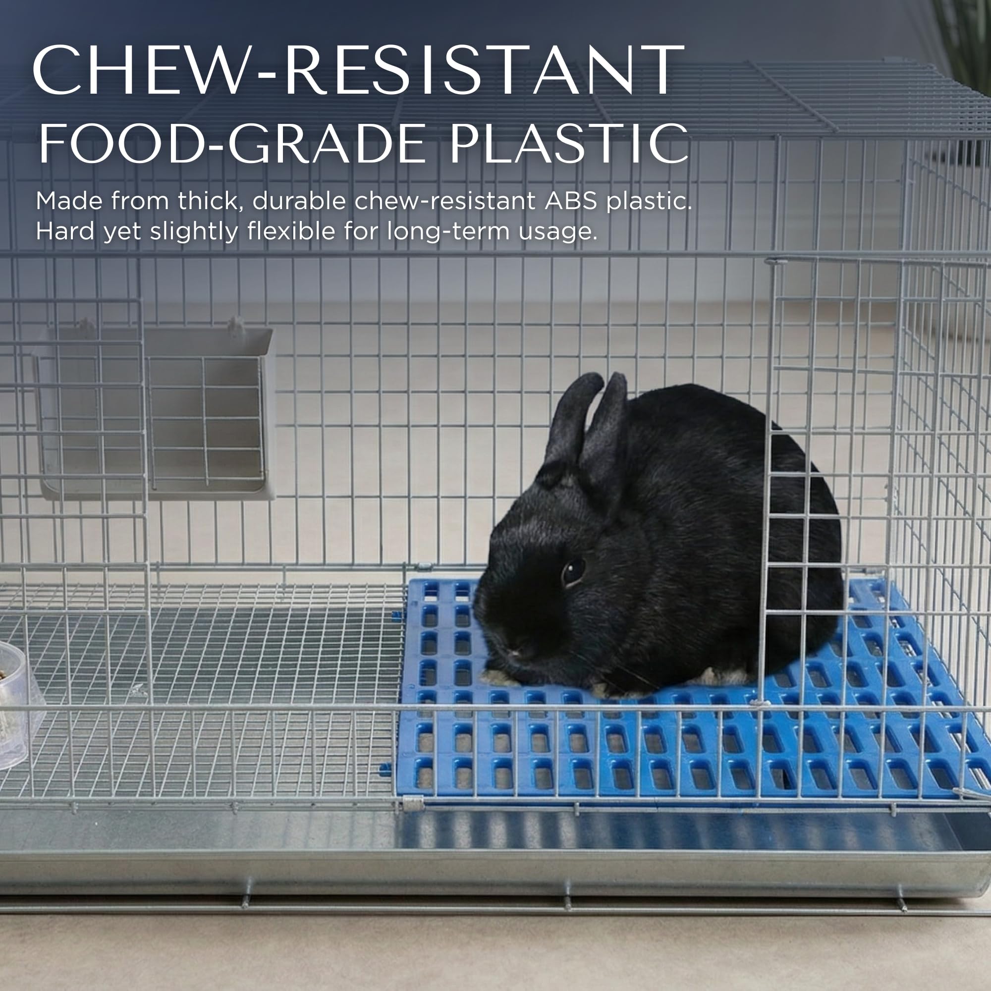 Planet Rabbit mats measure 15 by 10 inches for standard cages.