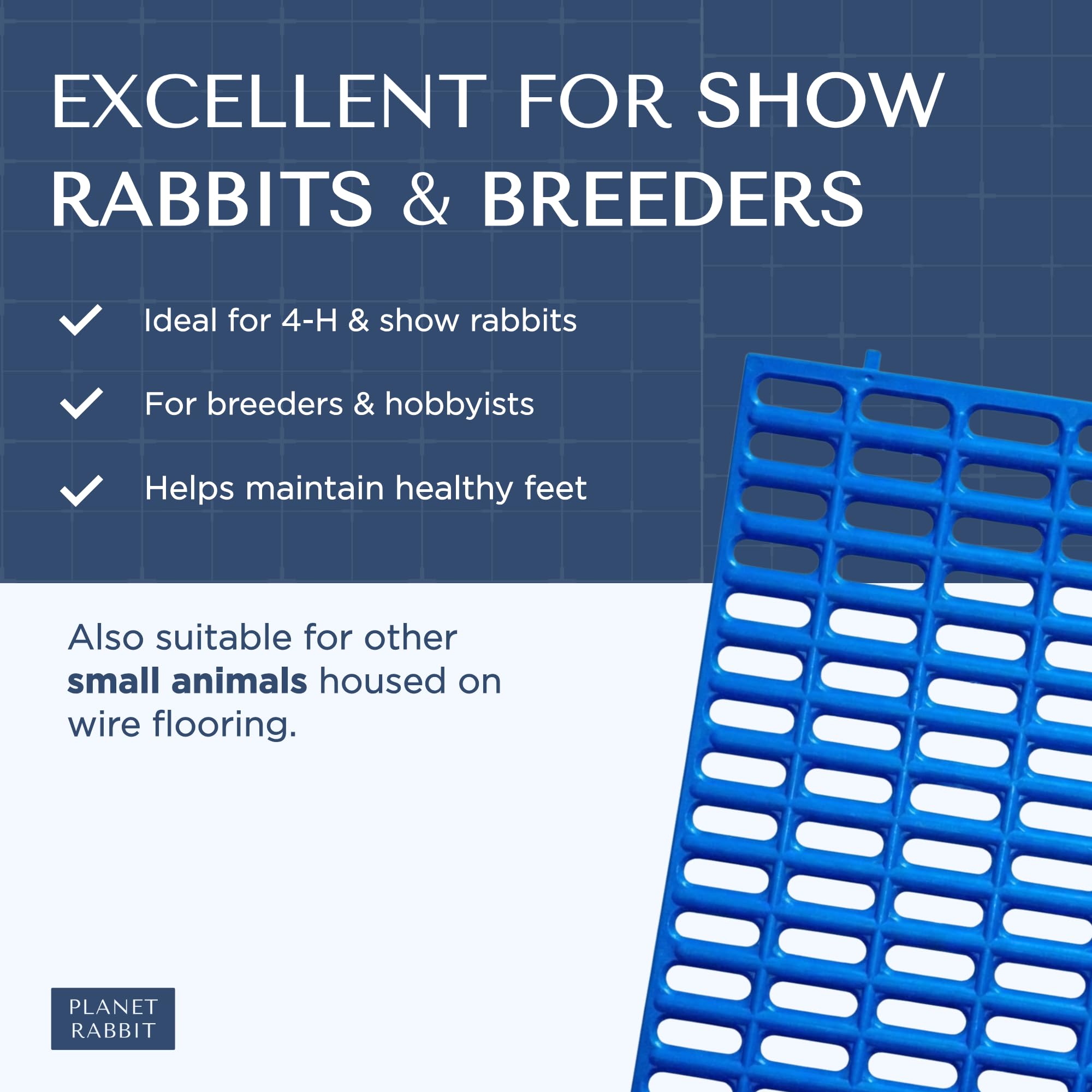 Planet Rabbit curved-mound mats with drainage in cages.