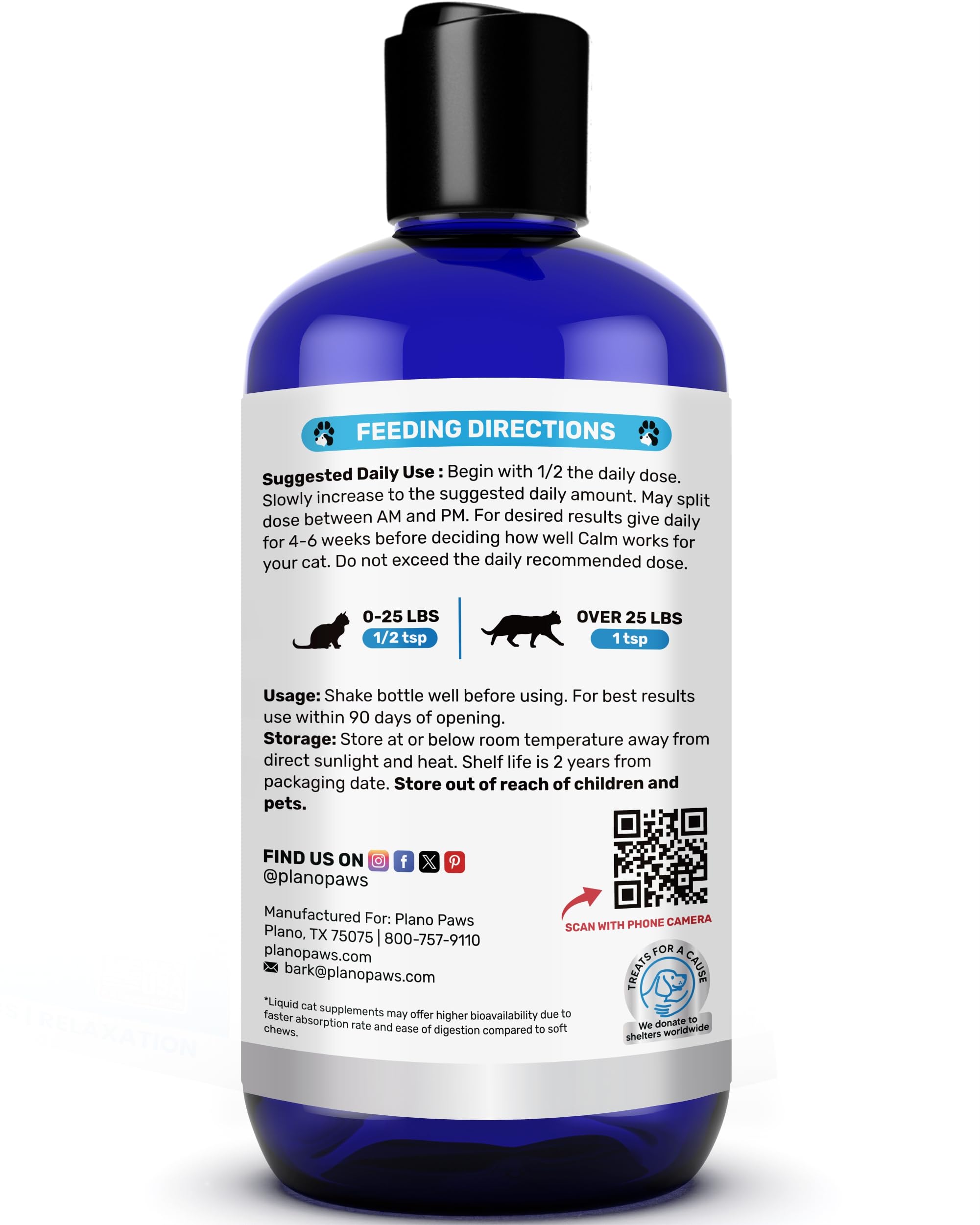 Planopaws 8-ingredient blend drops highlight a holistic calming formula.
