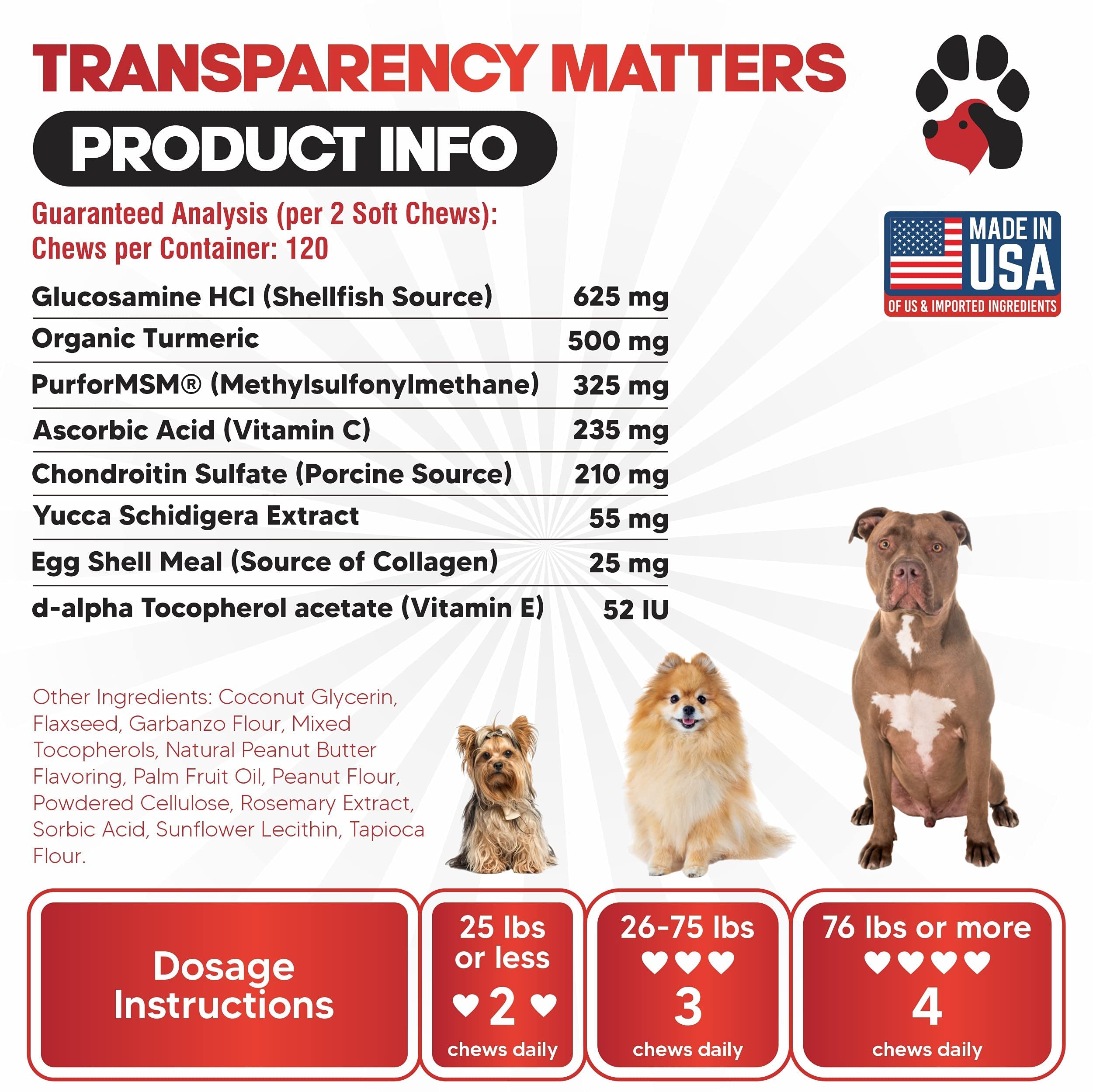 Plano Paws ActivTreats turmeric and yucca antioxidants help reduce inflammation