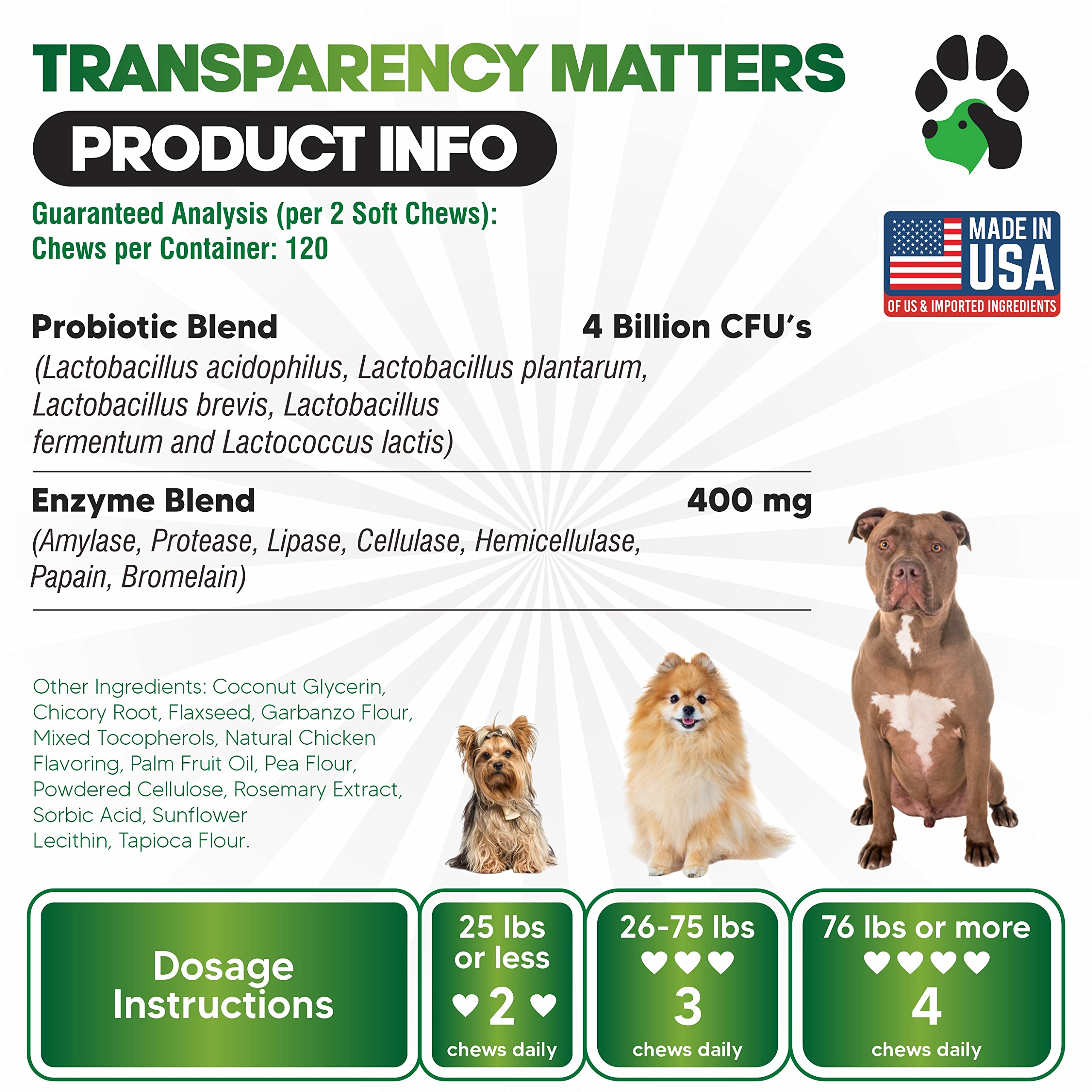 Planopaws dog gut health chews on surface emphasizing tasty, easy-to-consume probiotic treat
