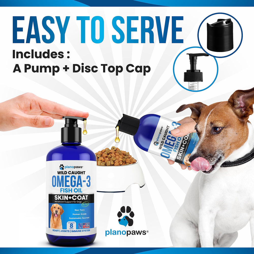 Plano Paws omega-3 supports joint flexibility in dogs.