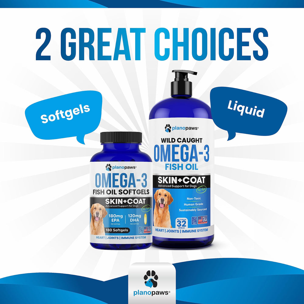 Planopaws joint support omega-3 for active dogs.