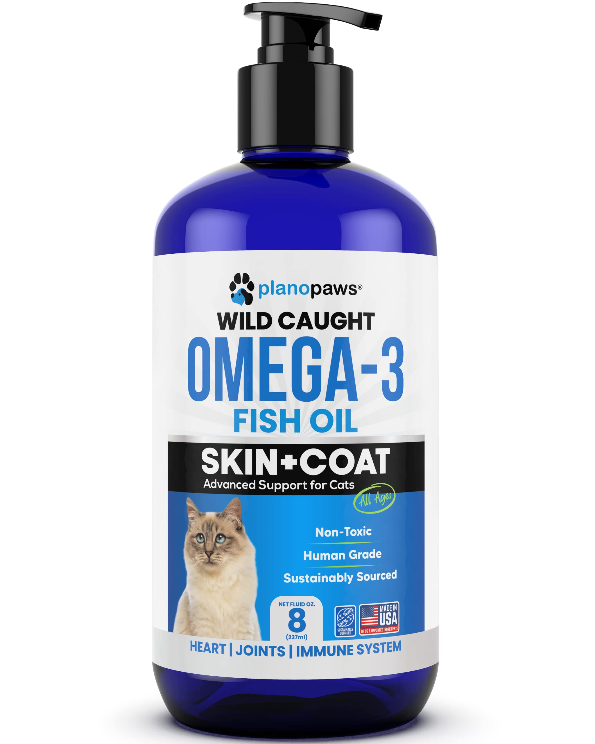Plano Paws Omega-3 cat packaging preserves quality and ease of storage.