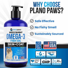 Plano Paws Omega-3 cat pump-dispense enables quick, mess-free feeding.