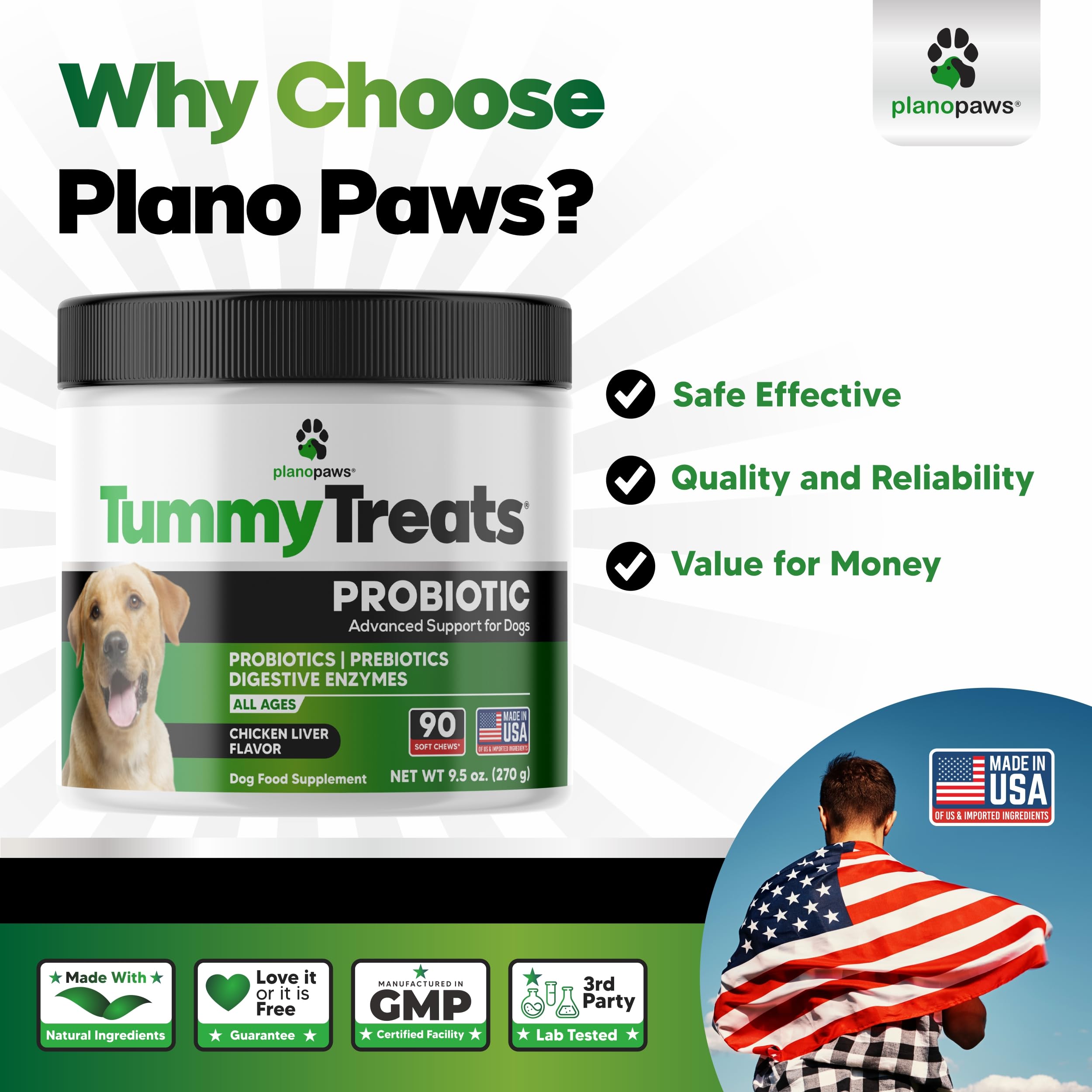 Planopaws soft chews for dogs served as tasty daily supplement