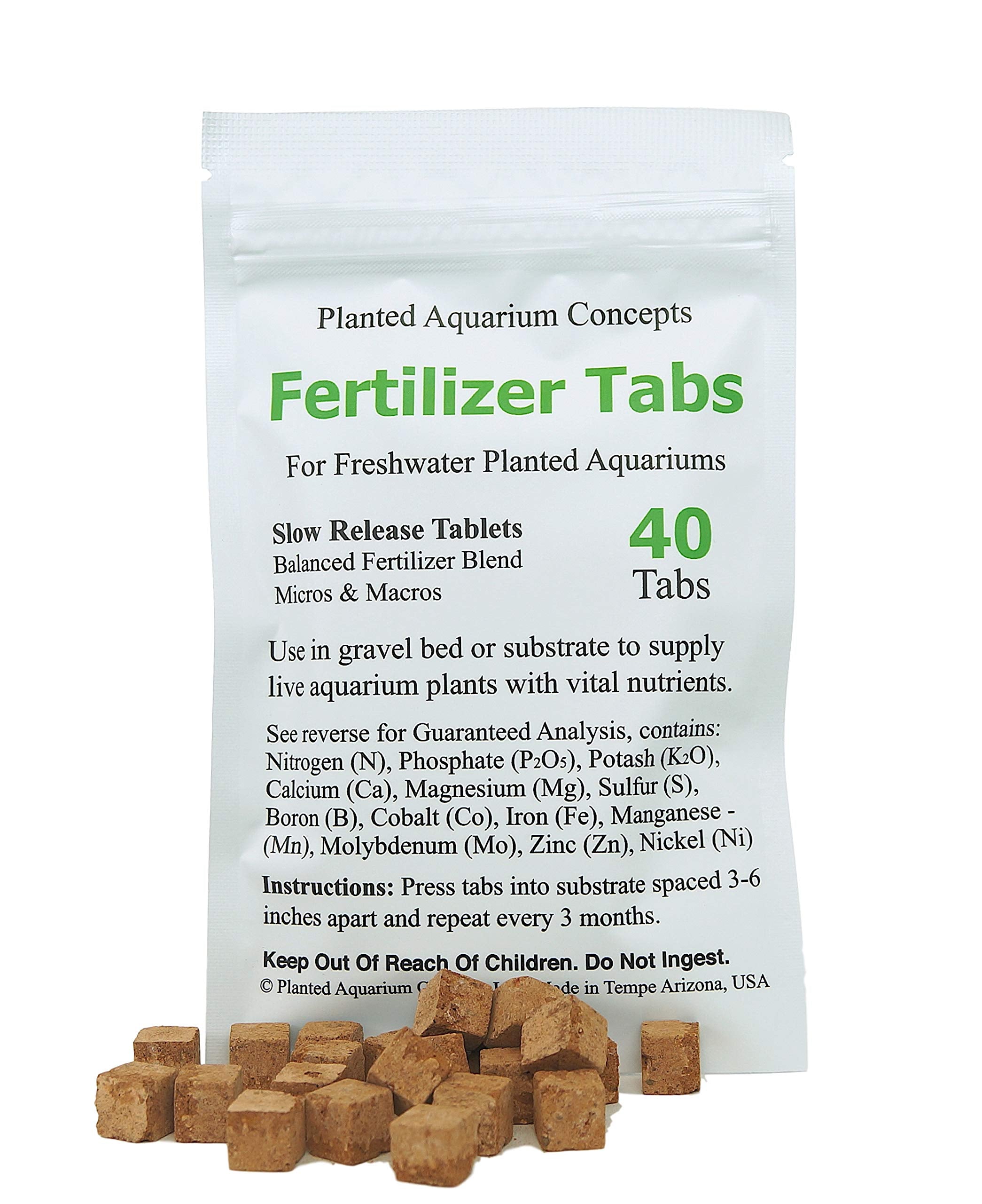 Planted Aquarium Concepts root tabs placed in substrate support healthy plant roots