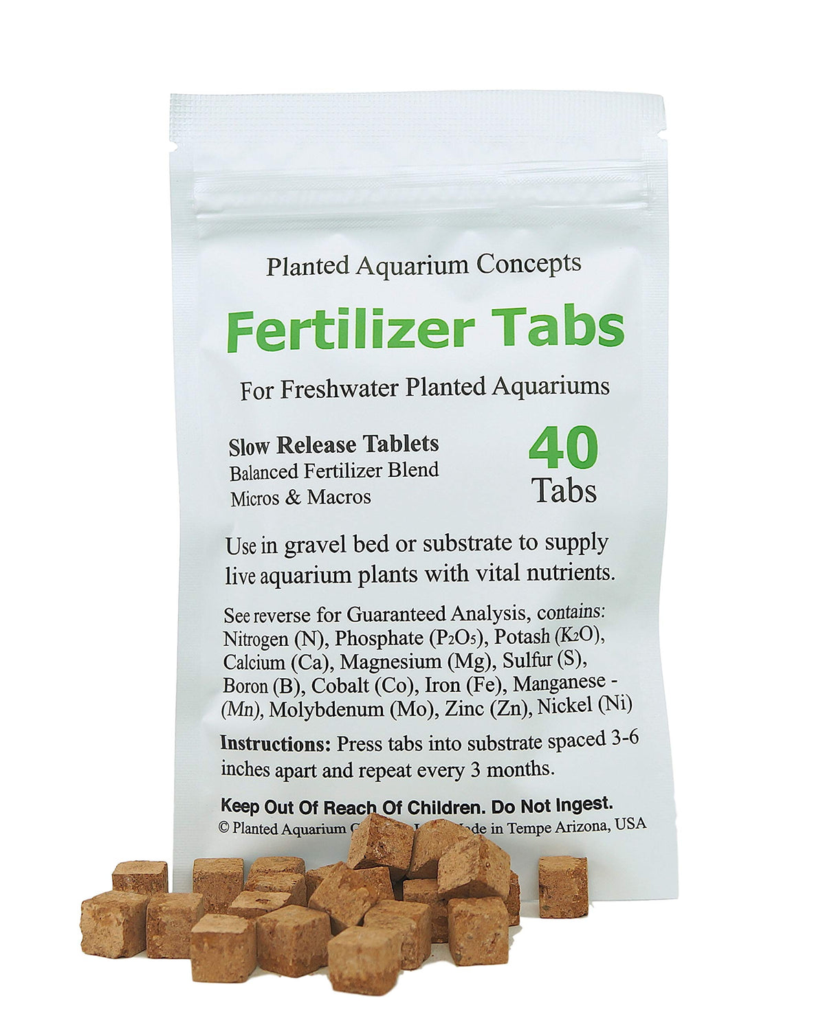 Planted Aquarium Concepts root tabs placed in substrate support healthy plant roots