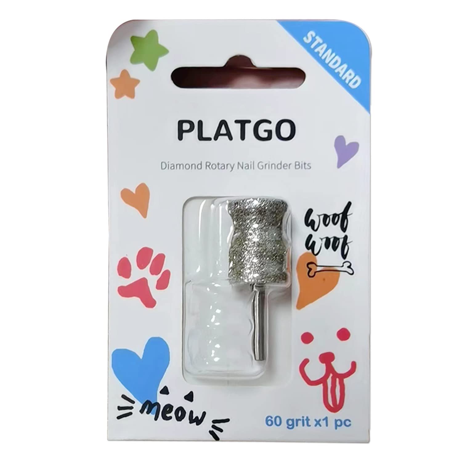 PLATGO 60 grit diamond bit creates smooth nails with reduced heat