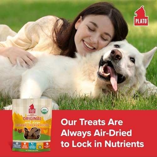 PLATO Real Strips soft-textured bars highlighting limited ingredient natural recipe
