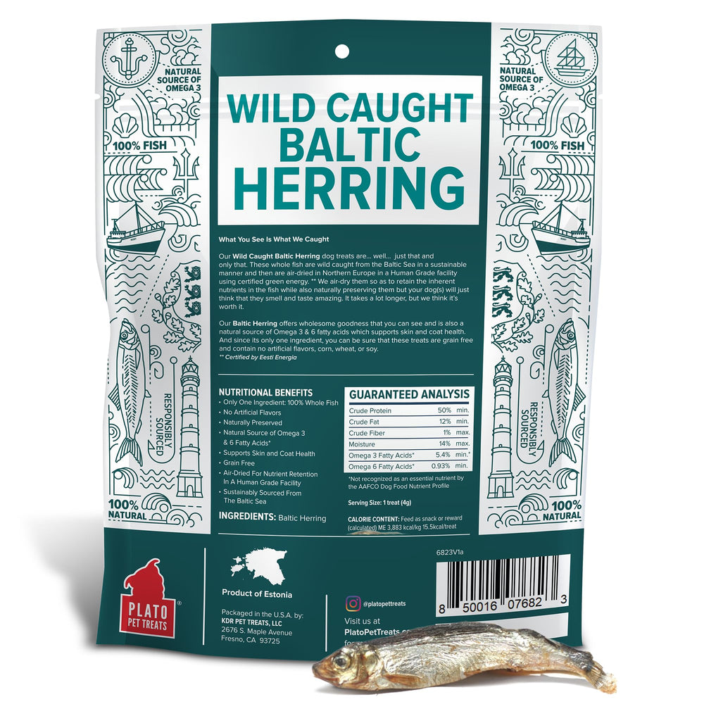 PLATO single-ingredient dog treats emphasize a simple recipe for sensitive stomachs.