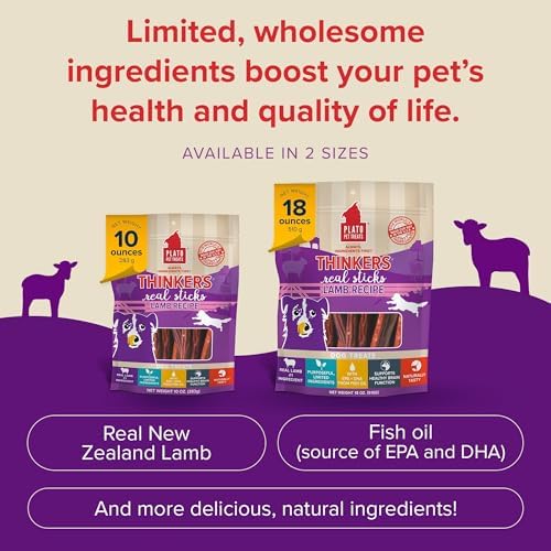 PLATO Thinkers EPA/DHA treats support skin and coat health.