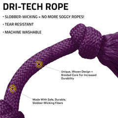Playology bacon-scented rope toy for medium dogs enhances scent-driven play.