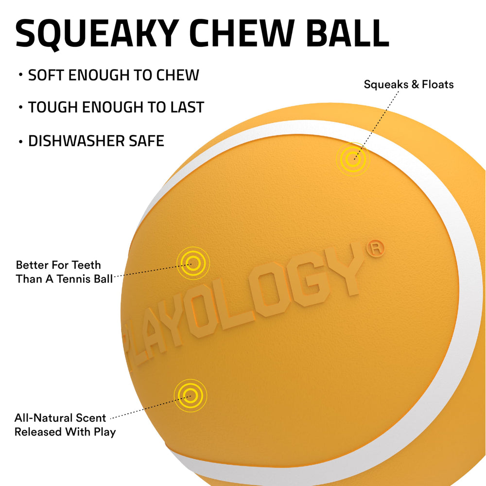 Playology cheddar cheese scented ball with long-lasting aroma for engaging play.