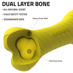 Playology chicken-scent dual-layer bone toy—long-lasting scent
