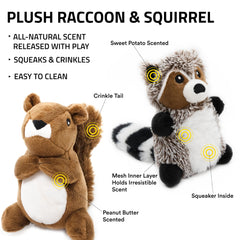 Playology scented plush with peanut butter aroma for enticing, interactive play.