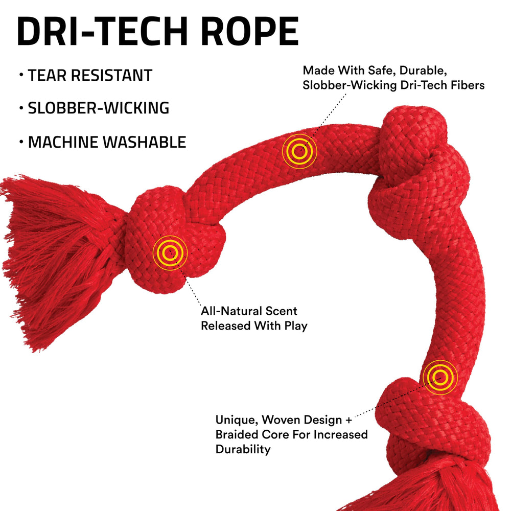 Playology Dri-Tech beef-scented rope tug detail showing scent