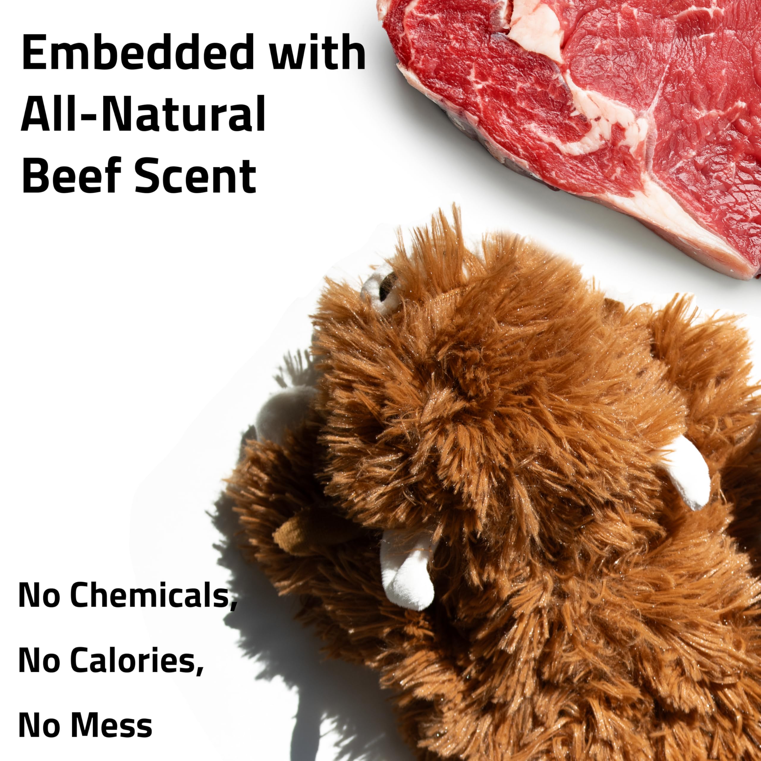 Playology Highland Cow washable plush toy for easy cleanup after play