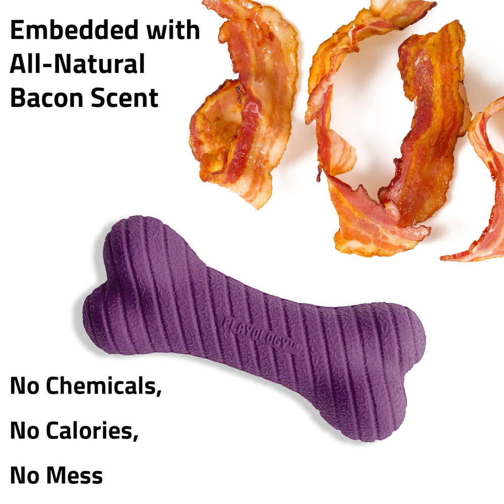 Playology non-toxic, easy-clean bone chew toy for medium dogs.