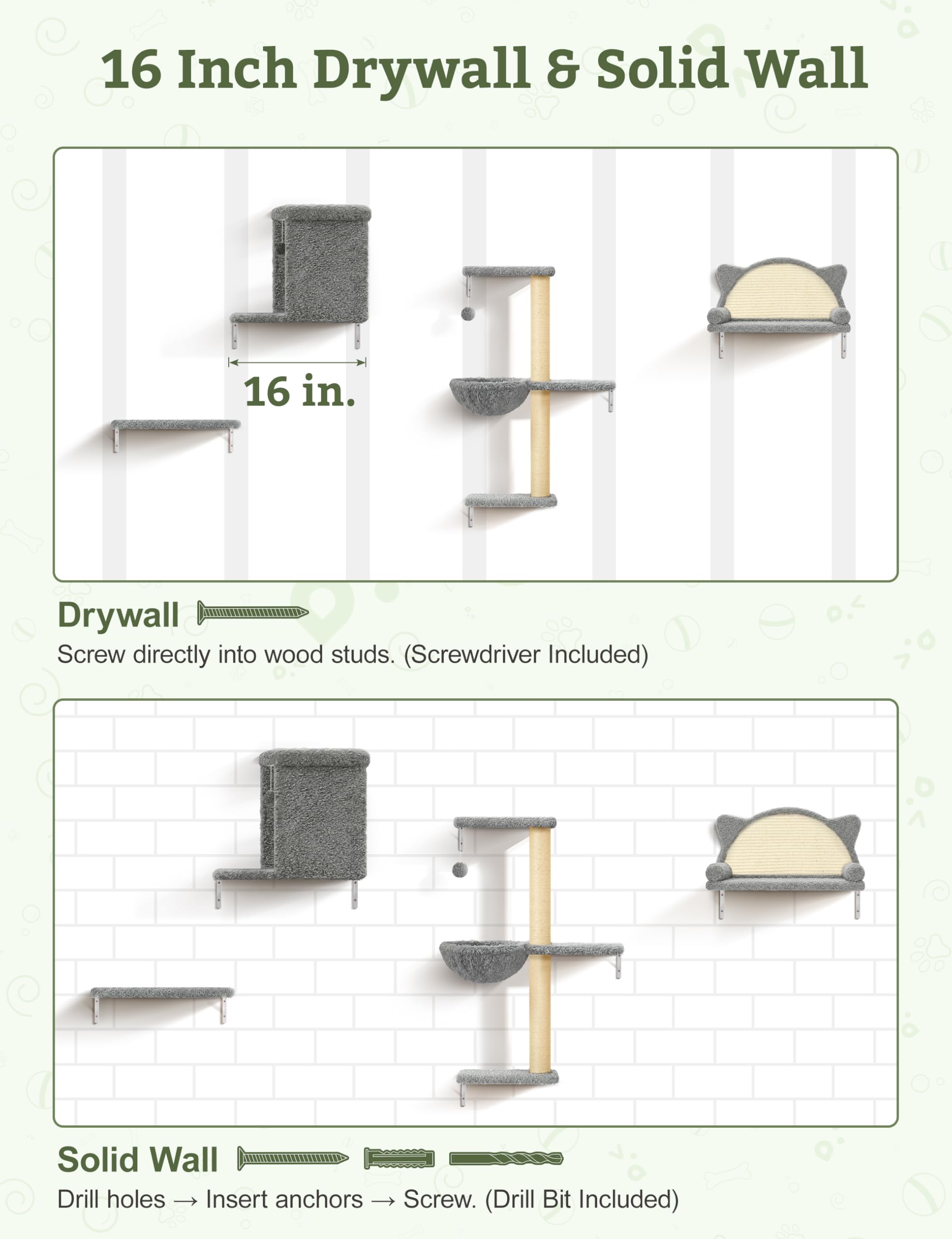 PLEKER included brackets, drill bit, and screwdriver simplify setup