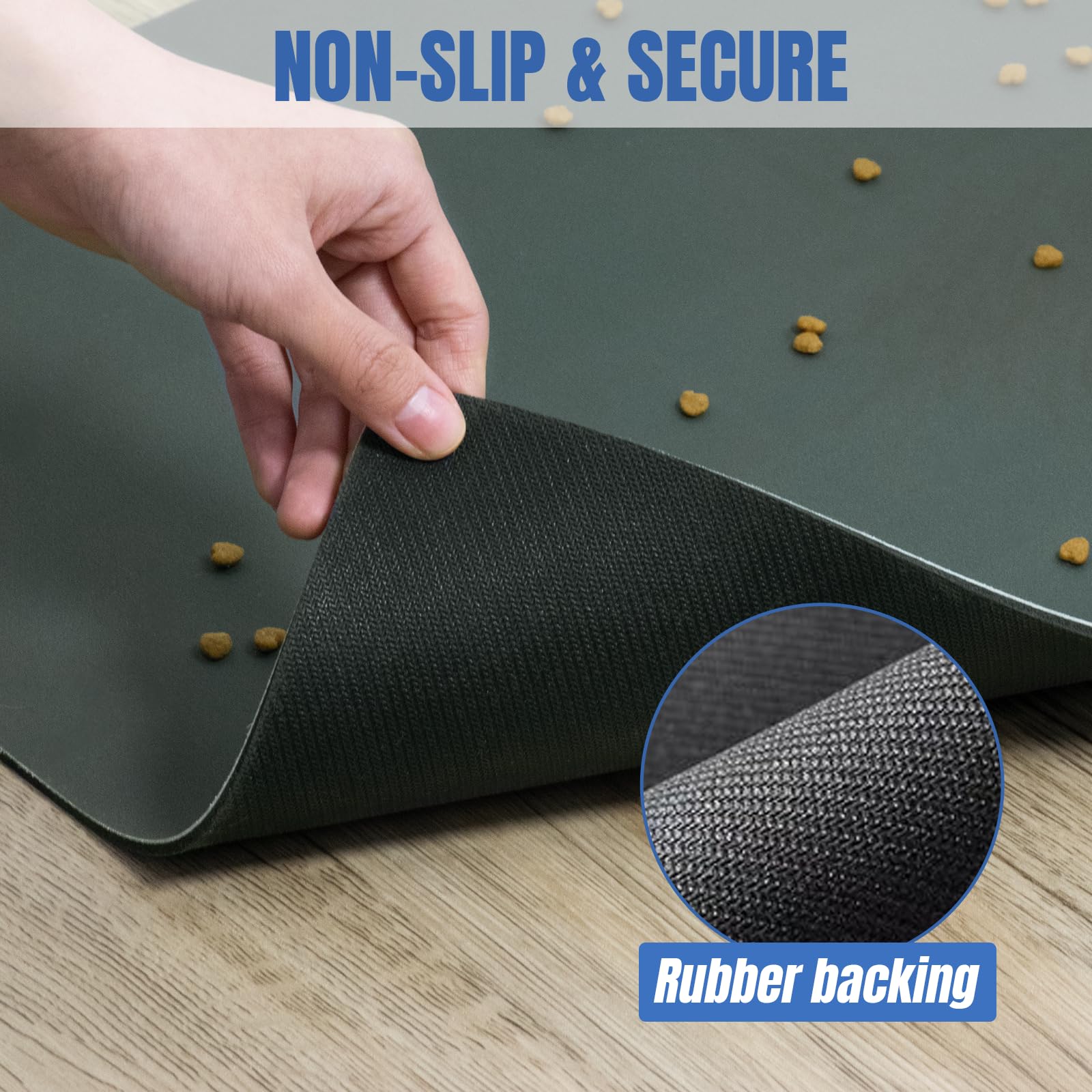 Easy-clean Plentio mat after meals reduces mess