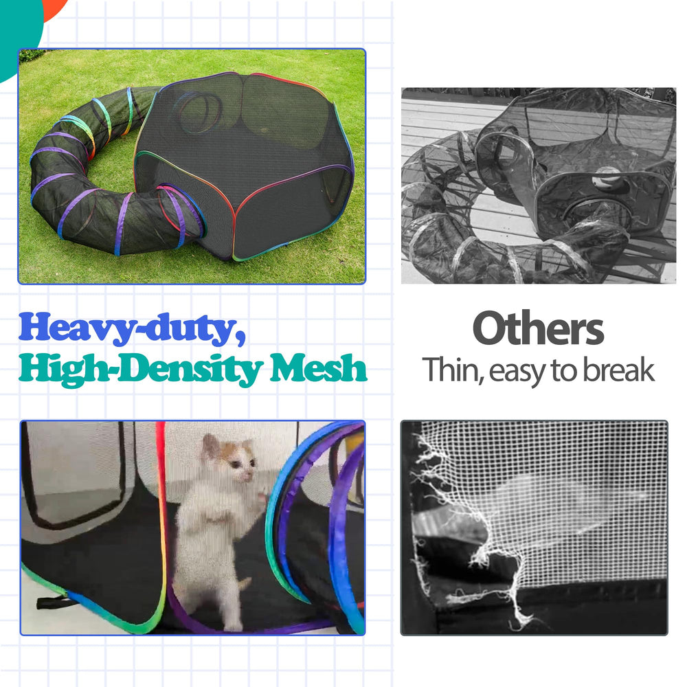 PLITTPETTS breathable mesh fabric promotes ventilation and visibility during play