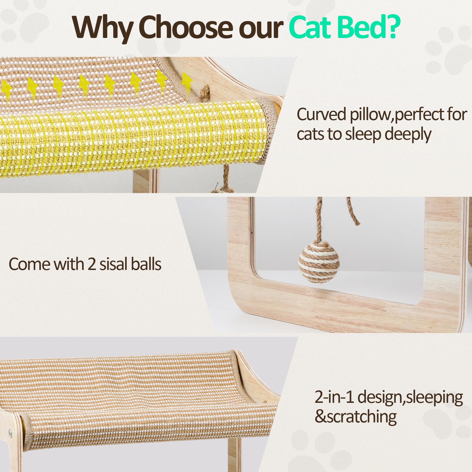 PLITTPETTS natural sisal material offers a durable scratching surface.
