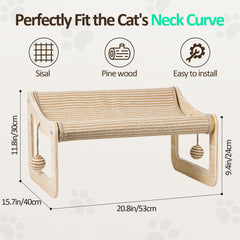 PLITTPETTS pine frame provides a sturdy cat hammock for indoor use.