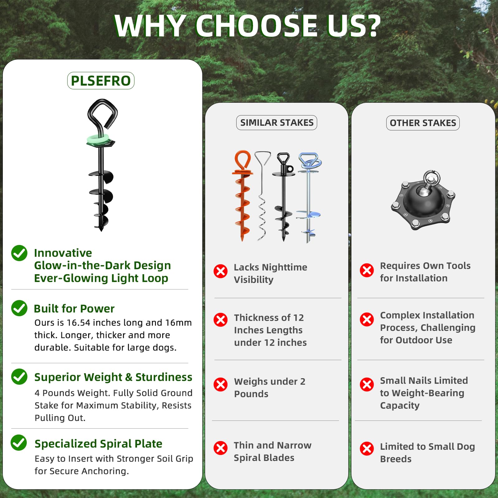 PLSEFRO includes carabiner and bag for easy transport and setup on trips.