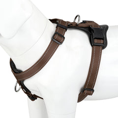 PLUTUS PET adjustable no-pull harness front clip aids gentle training and control