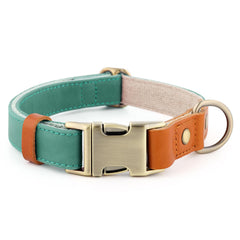 Plutus Pet genuine leather hemp dog collar with buckle for soft comfort and durability